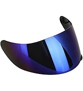 Helmet Lens Visor, Qiilu Motorcycle Visor Shield, Full Face Motorcycle Visor Lens Windshield Repl...