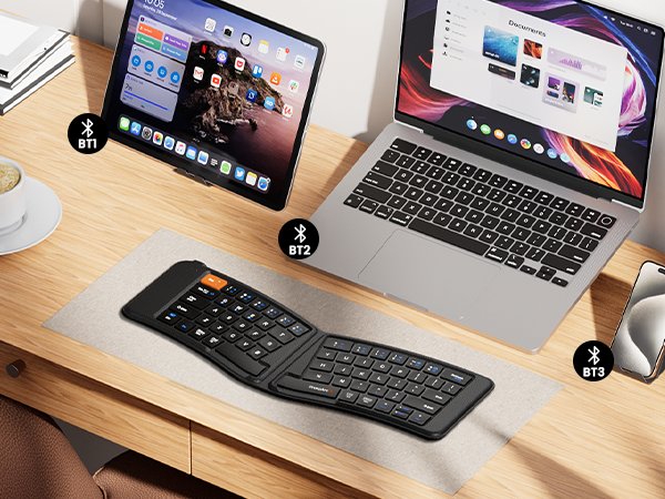 Ergonomic Split Bluetooth Wireless Foldable Keyboard Black A+ page (7)