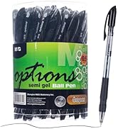 M&amp;G Ballpoint Pens, Black Ink Pens Fine Point 0.5mm, Quick Drying Ballpoint Pens Bulk Smooth Writ...