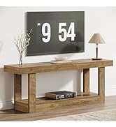 Tribesigns 63-Inch TV Stand for TVs up to 75 Inch, Farmhouse Entertainment Center with Open Stora...