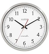 La Crosse Technology 404-1235UA-PL UltrAtomic 14 inch Stainless Steel Wall Clock, Shatterproof Le...