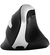 CITLLA Vertical Wireless Mouse, Ergonomic Mouse, 2.4G USB Receiver and Two Bluetooth, RGB Light, ...
