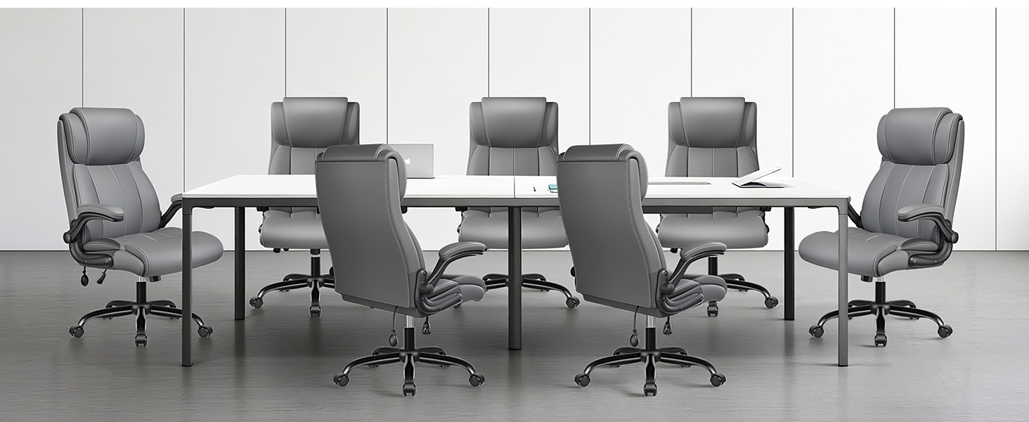 BESTFAIR Ergonomic Office Chair - Desk Computer Chair, Leather High Back Executive Chairs