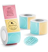 NIIMBOT 3 Rolls Set Label for B1/B21/B3S Label Printer, 1.3'' x 1.3'' (34x34mm),Waterproof Oilpro...