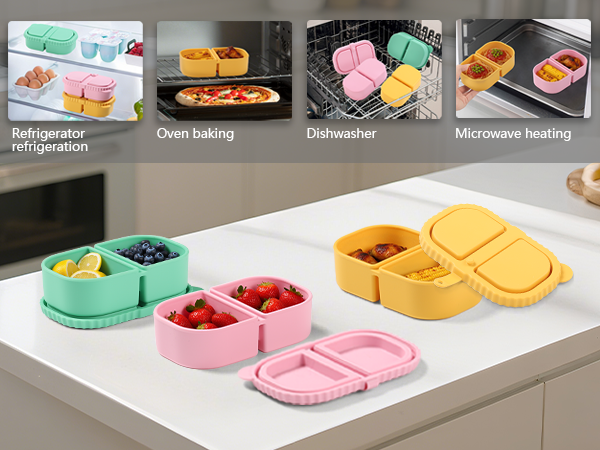 silicone snack containers with lids