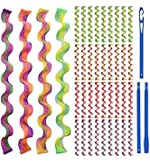 36pcs Heatless Hair Curlers Wave Formers 22inch/ 55cm No Heat Hair Rollers Bech Wave Curls for Lo...