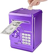 Totola Piggy Bank Electronic Mini ATM for Kids Baby Toy, Auto Scroll Paper Money Safe Coin Banks ...