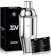 IOV Cocktail Shaker, 24 oz Martini Shaker, Drink Mixer with Built-in Strainer, Professional Stain...