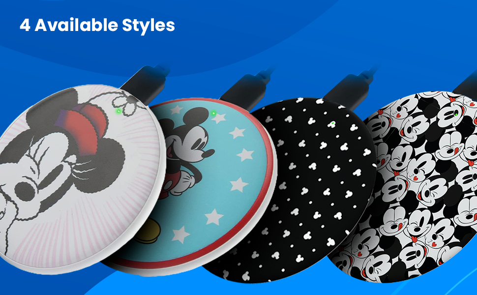 Mickey Mouse and Minnie Mouse Wireless Charging Pads