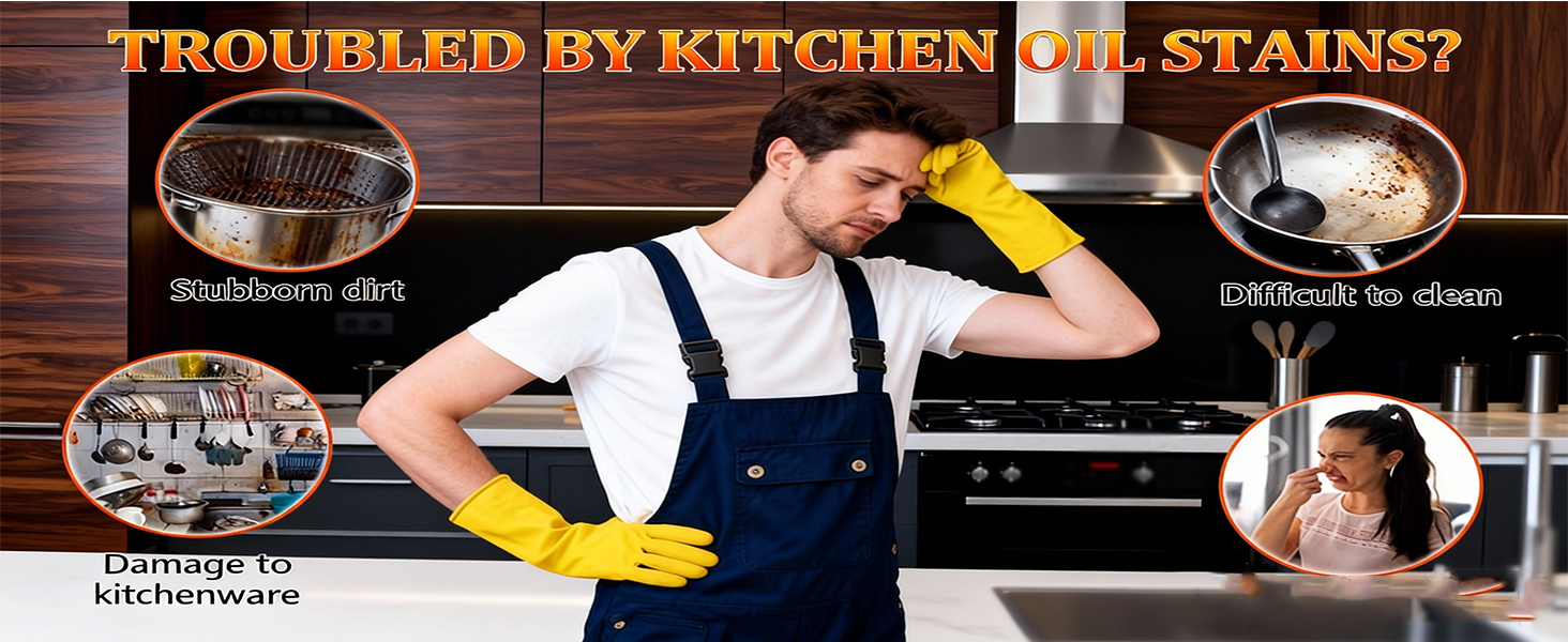 Heavy-Duty Kitchen Degreaser Foam Cleaner
