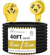 Strightinc 40FT 3 Prong Dryer 30A 10-30P to 10-30R / EV Extension Cord Level 2 EV Charging Model ...