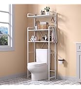 Huhote Over The Toilet Storage Rack with 3-Tier Bathroom Shelves, Space Saver Toilet Shelf, Bathr...