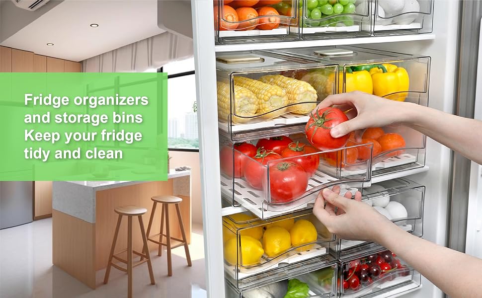 Nice fridge organizers and storage clear pantry Helper