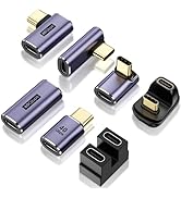 USB C Adapter (7 Pack) with 100W 40 Gbps 8K 60Hz, 90 Degree Right Angle, Straight, Female to Male...