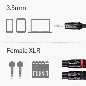 Cable Matters Dual XLR to 3.5mm Breakout Cable