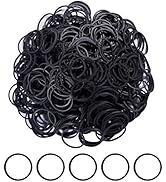 AMUU Rubber Bands1200pcs black small Rubber Band Mini Soft Elastic Bands for Braids Diameter 16mm...