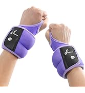 Sportneer Wrist Weights with Thumb Loops Lock for Men Women, 2 LBS /4 LBS Pair Arm Hand Weights f...