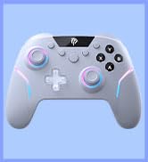 EasySMX X20 Wireless Gaming Controller with RGB Backlit, 2-Stage Hall Effect Stick, 1000Hz Pollin...