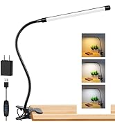 Akynite LED Clip on Light 8W Reading Lights for Books in Bed, Adjustable 3 Modes 10 Brightness Di...