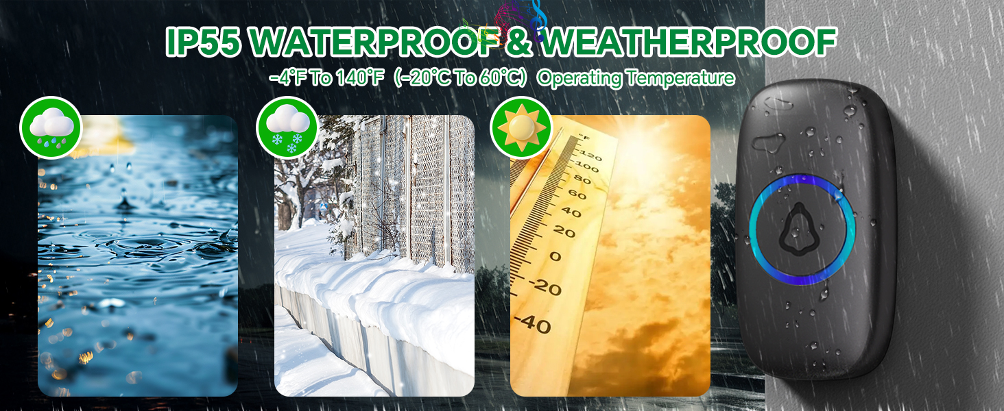 wireless doorbell waterproof