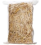 Natural Wheat Straw - 1 LB Dry Clean Soft Garden Mulch Weed Cover Chicken Coop Yard Farm Pets Bed...