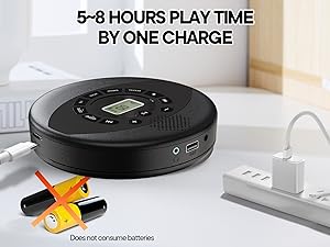 portable cd player rechargeable