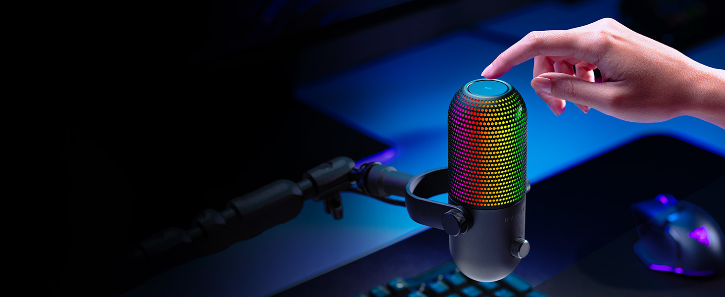 recording streaming dynamic portable Tap-to-Mute Sensor Razer Seiren V3 for PC computer iphone 