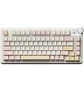 Aula AU75 Wireless Mechanical Keyboard, Hot Swap Gasket Gaming Keyboard with Knob, BT/2.4G/Wired ...