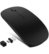 FYBC Wireless Mouse for MacBook Air Pro Mac iPad, Bluetooth Rechargeable Laptop Mice with Jiggler...