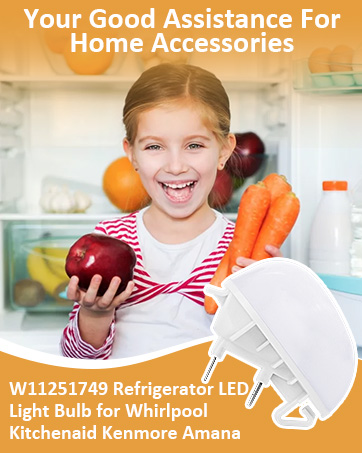 W11251749 Refrigerator LED Light Bulb for Whirlpool Kitchenaid Kenmore Amana