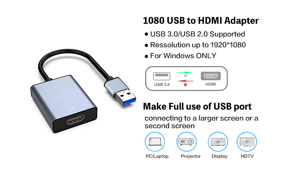 USB to HDMI Adapter