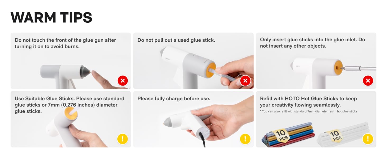 HOTO Cordless Hot Glue Gun