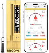 BBQOVN Smart Wireless Meat Thermometer,WiFi Unlimited Range Sub-1G (10X Stronger Than Bluetooth) ...