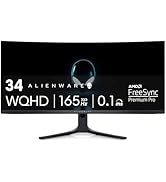 Alienware AW3423DWF Curved QD-OLED Gaming Monitor - 34-inch Quantum Dot OLED 0.1Ms 165Hz 21:9 Cur...