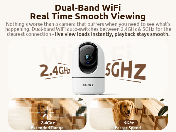 Dual-band wifi, real time smooth viewing