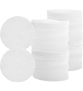 100 Pcs White Soft Facial Pads Round Shape Face Cleansing Pads, Disposable Non-Woven Fabric, for ...