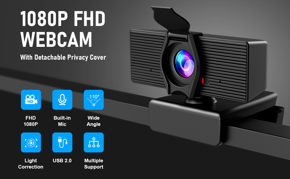 1080p webcam with microphone