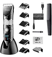 Hatteker Cordless Hair Trimmer Pro Hair Clippers Beard Trimmer for Men Haircut Kit Cordless USB R...