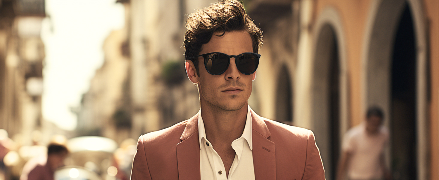 CHBP Sunglasses Womens Men Polarized UV Protection Trendy Vintage Retro Round Mirrored Lens