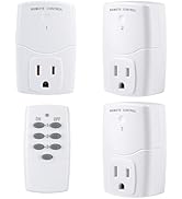 BN-LINK Mini Wireless Remote Control Outlet Switch Power Plug in for Household Appliances, Wirele...