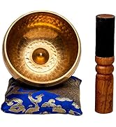 Tibetan Singing Bowl Set by Ohm Store — Hand Hammered Lingam Meditation Sound Bowl — Yoga, Chakra...