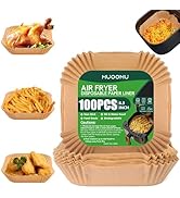 Air Fryer Disposable Paper Liners Square, Non-Stick Parchment, AirFryer Accessories for Baking Mi...
