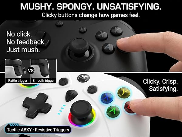 Clicky buttons change how games feel.