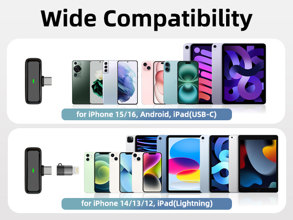 USB C Microphone with Lighting Adapter