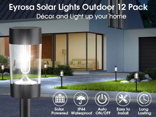 Solar Lights Outddor 12 Pack