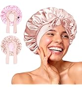 BONNET QUEEN Small Satin Bonnet Silk Bonnet for Sleeping Women Double Layer Reversible Hair Bonne...