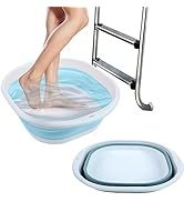 ESEHGS Portable Pool Foot Bath,Collapsible Pool Foot Wash Basin Tub,Foot Bath Basin for Above Gro...