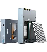 MAIWO External Hard Drive Enclosure for M.2 NVME/SATA mSATA 2.5 inch SATA SSD/HDD with 10Gbps USB...