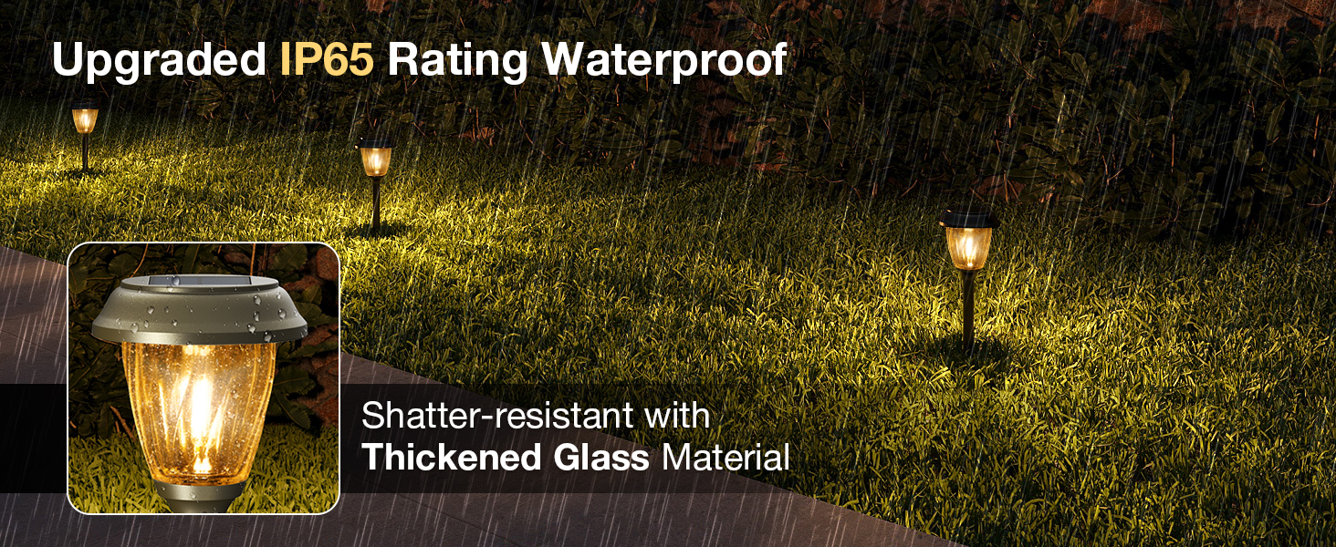 garden lights solar powered waterproof