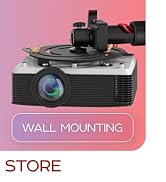 The mount can be wall mounted to slanted walls